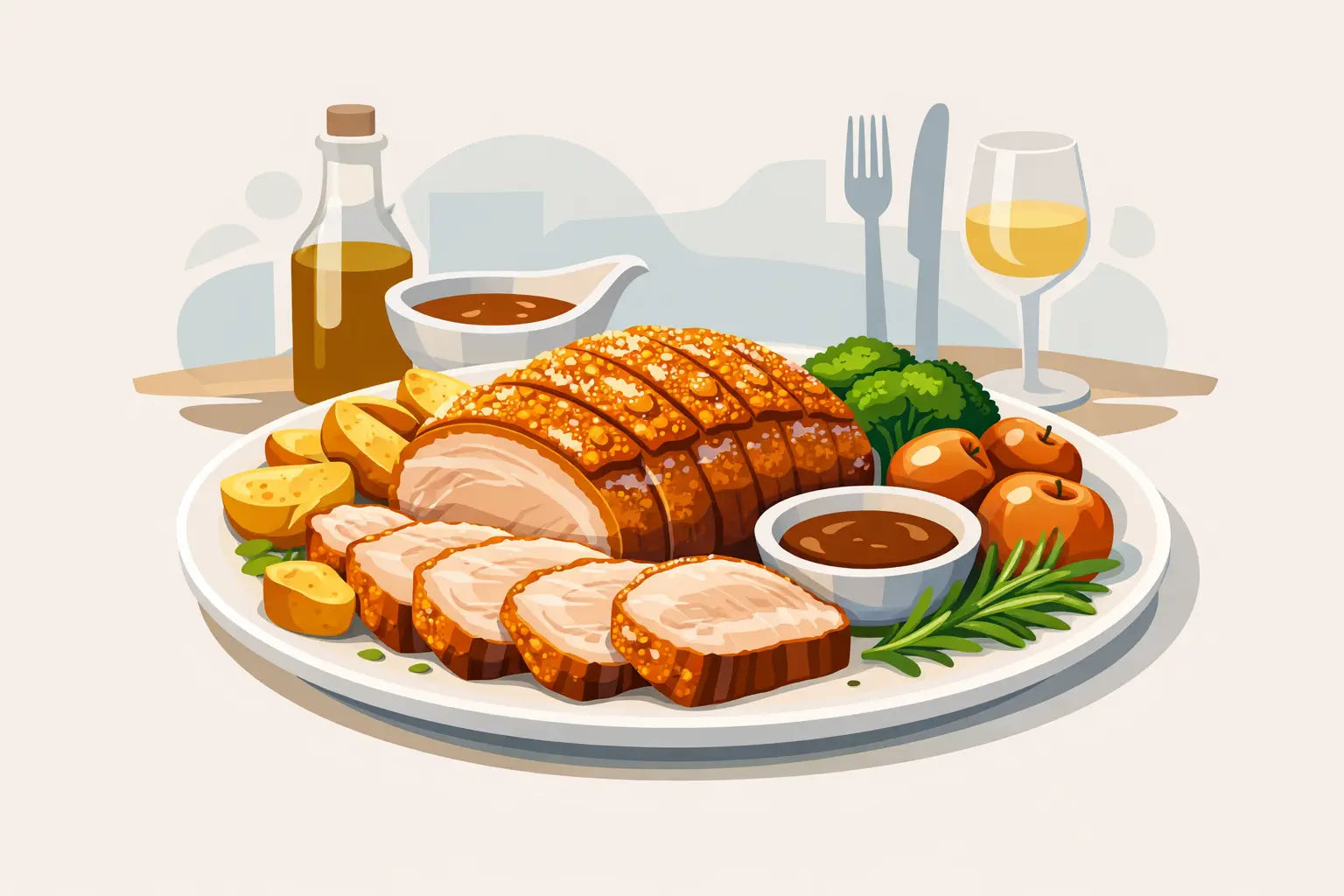 Crackling Roast Pork Platter Done Right
