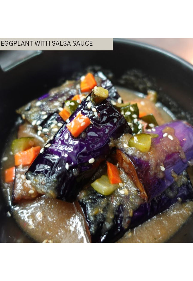 Charred Eggplants with Cilantro Salsa Sauce