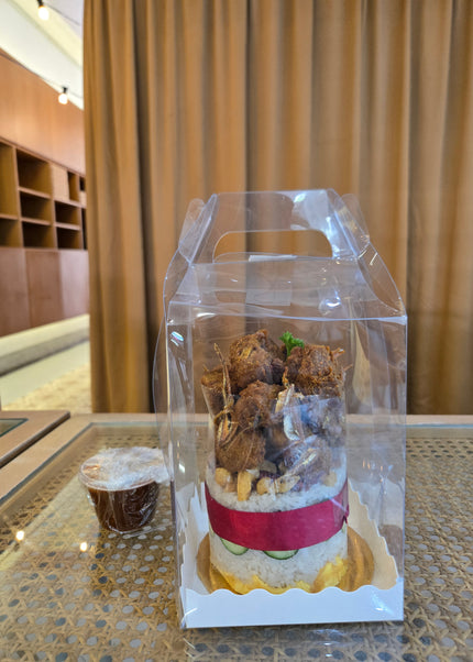 Cripsy Pork Ribs Berempah Pork Lard Nasi Lemak Cake (4 Inch)